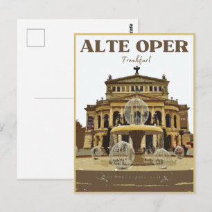 Carte Postale Alte Oper Francfort Vieille Maison d'Opéra allemag