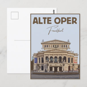 Carte Postale Alte Oper Frankfurt Ancien opéra Allemagne