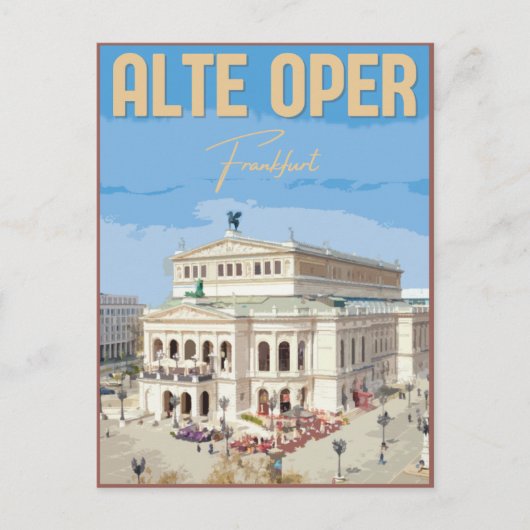 Carte Postale Alte Oper Frankfurt Ancien opéra Allemagne (Devant)