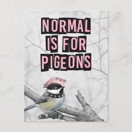 Carte Postale Alternative Punk Bird Anti Conformity (Devant)