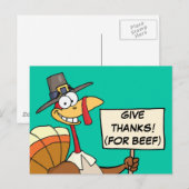 Carte Postale Alternatives à la Turquie pour le dîner de Thanksg (Devant / Derrière)