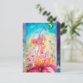 Carte Postale ALTHEA /Fée fantaisiste sur la fleur rose (Debout devant)