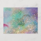 Carte Postale ALTHEA /Fée fantaisiste sur la fleur rose (Dos)