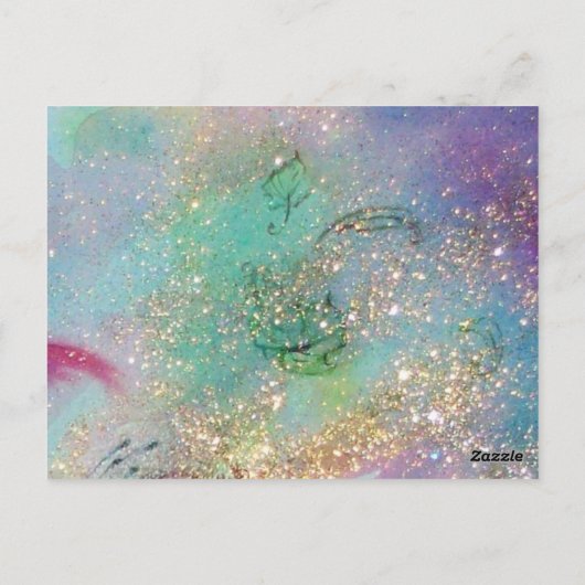 Carte Postale ALTHEA /Fée fantaisiste sur la fleur rose (Dos)