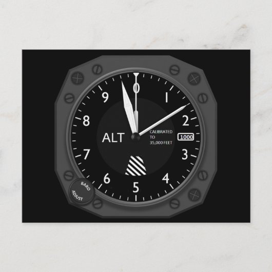 Carte Postale Altimètre de l'aéronef (Devant)