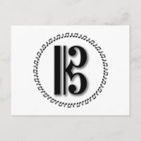 Alto ou Tenor Clef Music Note Design C Clef
