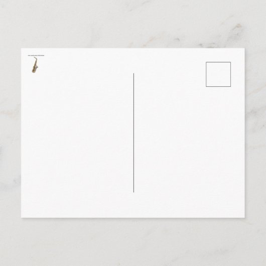 Carte Postale Alto saxophone (Dos)
