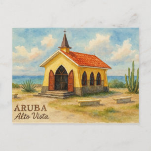 Carte Postale Alto Vista Aruba aquarelle