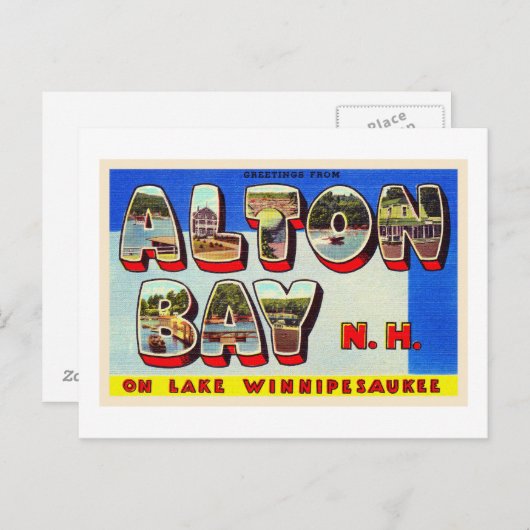 Carte postale Alton Bay New Hampshire NH (Devant / Derrière)