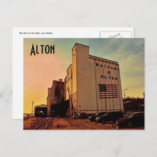 Carte postale Alton Silo (Devant / Derrière)