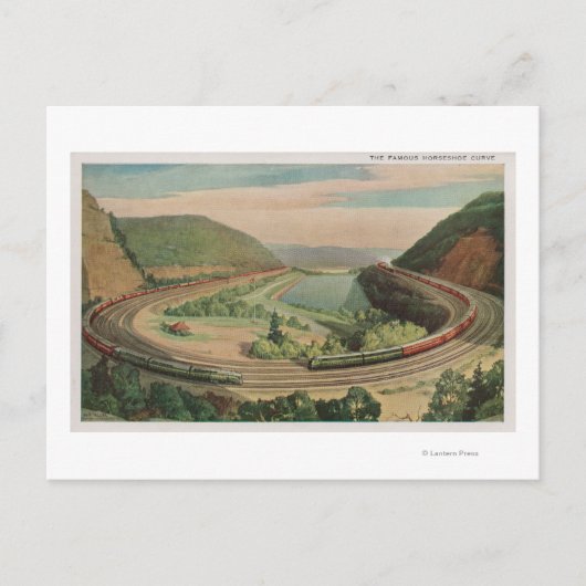 Carte Postale Altoona, Pennsylvanie, Le fameux Horseshoe Curv (Devant)