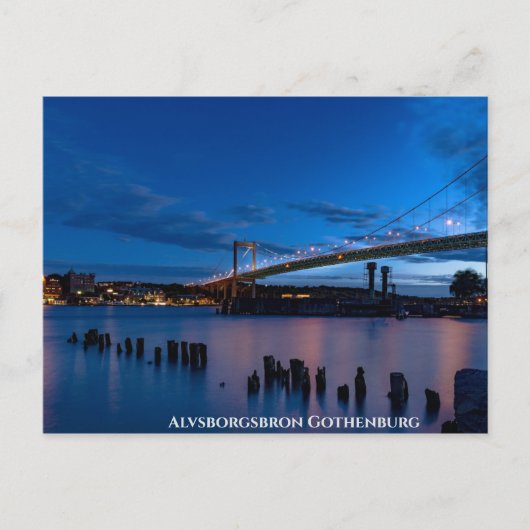 Carte Postale Alvsborgsbron Gothenburg Sunset Sky (Devant)