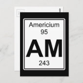 Carte Postale Am - Americium (Devant / Derrière)