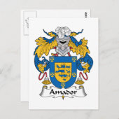 Carte Postale Amador Family Crest (Devant / Derrière)