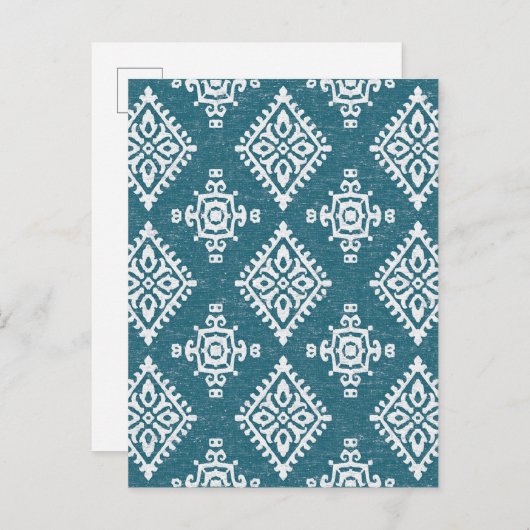 Carte Postale Amadora teal Blue Pattern (Devant / Derrière)