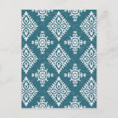 Carte Postale Amadora teal Blue Pattern (Devant)