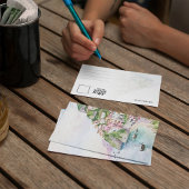 Carte postale Amalfi Coast Italy Watercolor