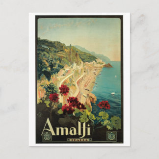 Carte Postale Amalfi, Italie poster vintage