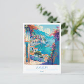 Carte Postale Amalfi Italie Vintage voyage (Debout devant)