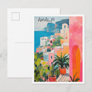 Carte Postale Amalfi Italie Voyage Ville Esthétique