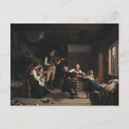 Carte Postale Amalia Lindegren - Dimanche Soirée dans une ferme (Devant)