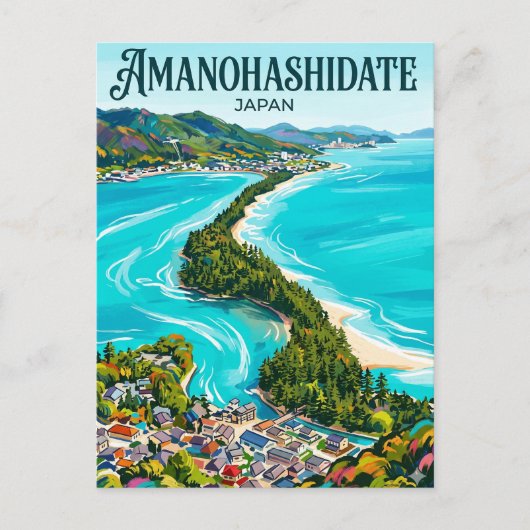 Carte Postale Amanohashidate Japan (Devant)