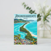 Carte Postale Amanohashidate Japon (Debout devant)