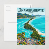 Carte Postale Amanohashidate Japon (Devant / Derrière)