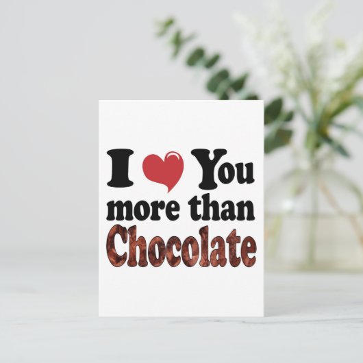 Carte Postale Amant au chocolat (Debout devant)