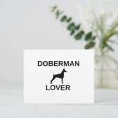 Carte Postale amant doberman (Debout devant)