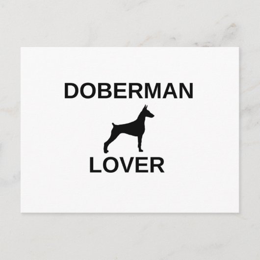 Carte Postale amant doberman (Devant)