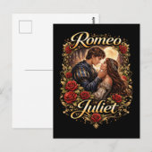 Carte Postale Amants de Vérone au clair de lune (Devant / Derrière)