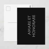 Carte Postale Amare et honorare (Devant / Derrière)