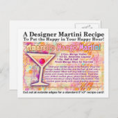 Carte postale Amaretto Mango Martini Recette (Devant / Derrière)