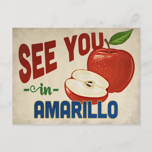Carte Postale Amarillo Texas Apple - Vintage voyage (Devant)