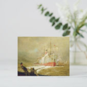 Carte Postale Amarrage d'un navire de fret (Debout devant)