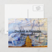Carte Postale Amarré à Kenosha Wisconsin (Devant / Derrière)
