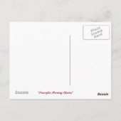 Carte postale Amaryllis Morning Glories (Dos)