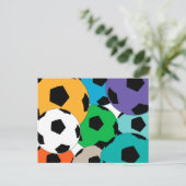 Carte Postale amas de balles de football (Debout devant)