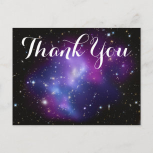 Carte Postale Amas de galaxies violettes Merci