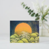 Carte Postale AMATERASU SOLEIL GODDESS Jaune Noir Vert (Debout devant)