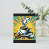 CARTE POSTALE AMATEUR DE CAFÉ (Debout devant)
