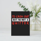 Carte Postale Amateur de casino drôle de joueur de jeux d'argent (Debout devant)