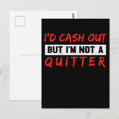 Carte Postale Amateur de casino drôle de joueur de jeux d'argent (Devant / Derrière)