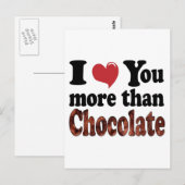 Carte Postale Amateur de Chocolat (Devant / Derrière)