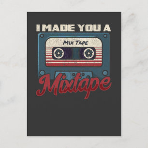 Carte Postale Amateur de mixtape rétro de musique vintage 80s 90
