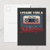 Carte Postale Amateur de musique vintage 80s 90s mixtape rétro (Devant / Derrière)