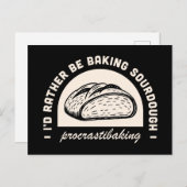 Carte Postale Amateur de pain de pâte feuilletée citations amusa (Devant / Derrière)