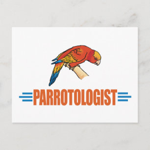 Carte Postale Amateur de perroquet humoristique