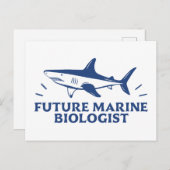 Carte Postale Amateur de requin futur biologiste marin (Devant / Derrière)
